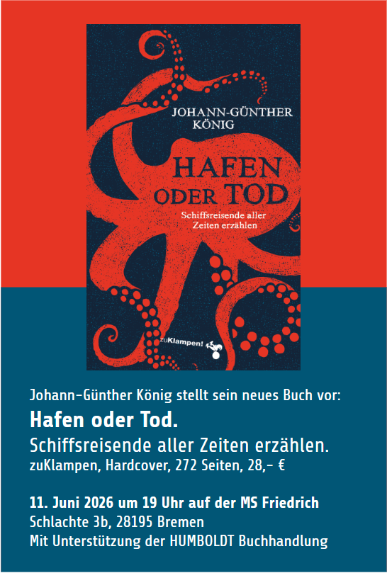 Johann-Günther König stellt sein neues Buch "Hafen oder Tod" vor